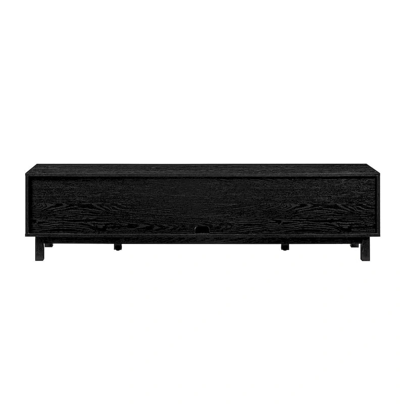 Meuble TV Scandi avec portes en faux rotin