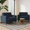 Fauteuils d'appoint modernes rembourrés, larges fauteuils en velours côtelé pour le salon