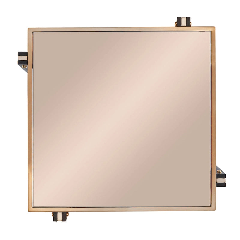 Table d'appoint métallique champagne de style transitoire