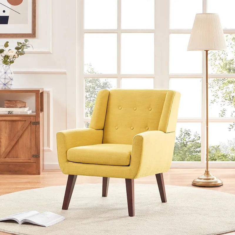 Ensemble de 2 fauteuils d'appoint capitonnés modernes