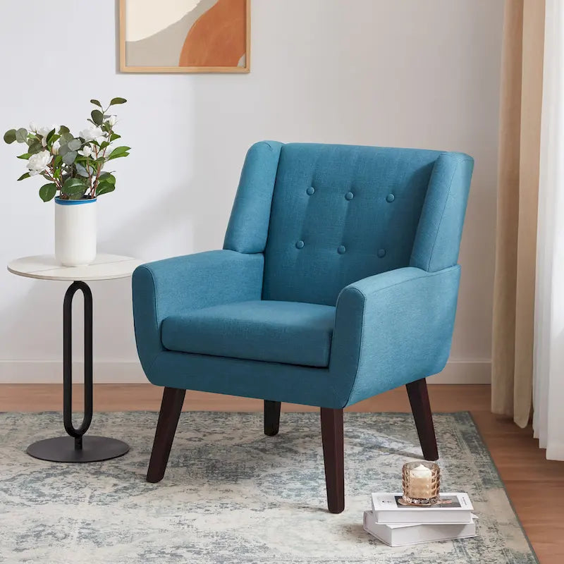 Ensemble de 2 fauteuils d'appoint capitonnés modernes