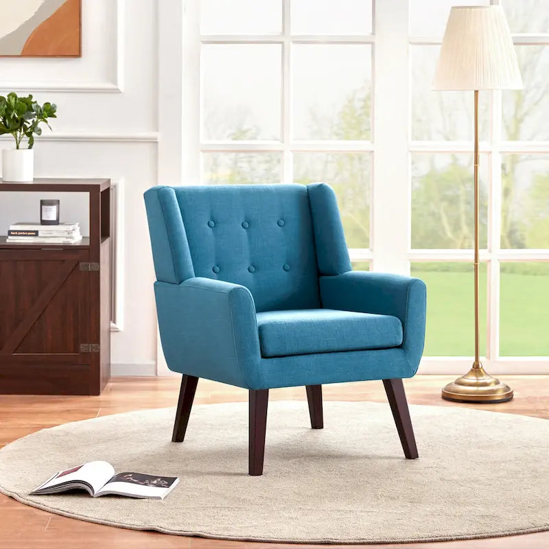 Ensemble de 2 fauteuils d'appoint capitonnés modernes