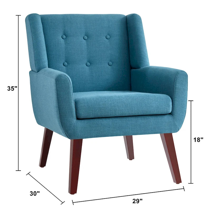 Ensemble de 2 fauteuils d'appoint capitonnés modernes