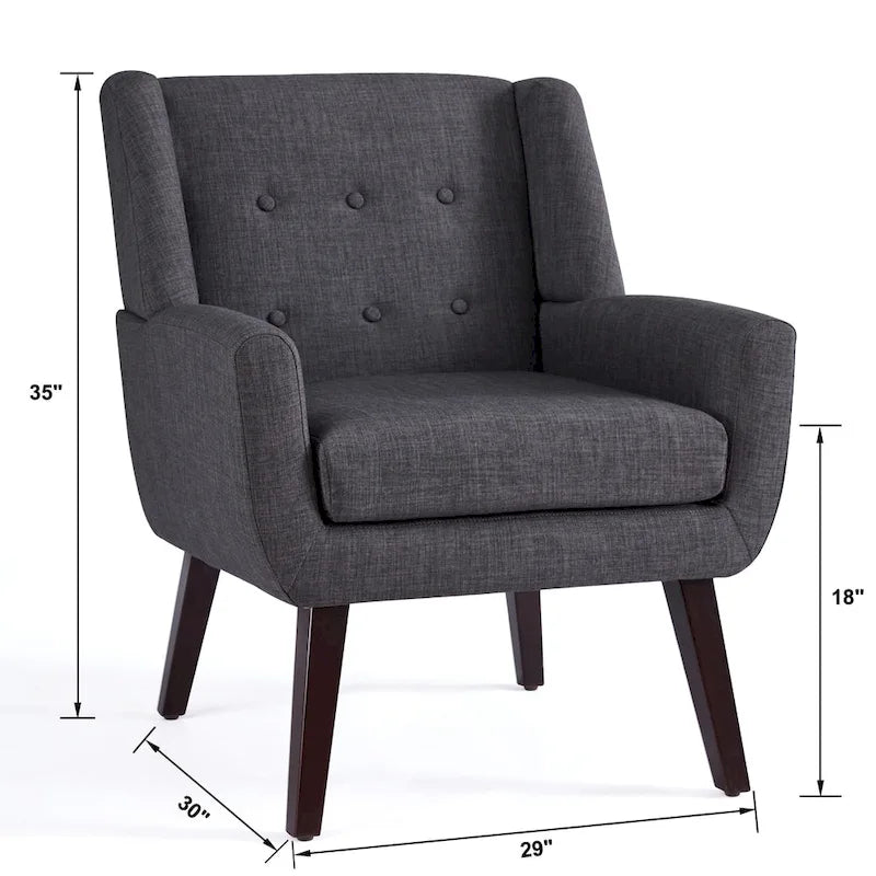 Ensemble de 2 fauteuils d'appoint capitonnés modernes