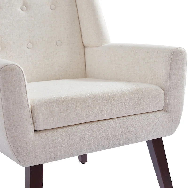 Ensemble de 2 fauteuils d'appoint capitonnés modernes