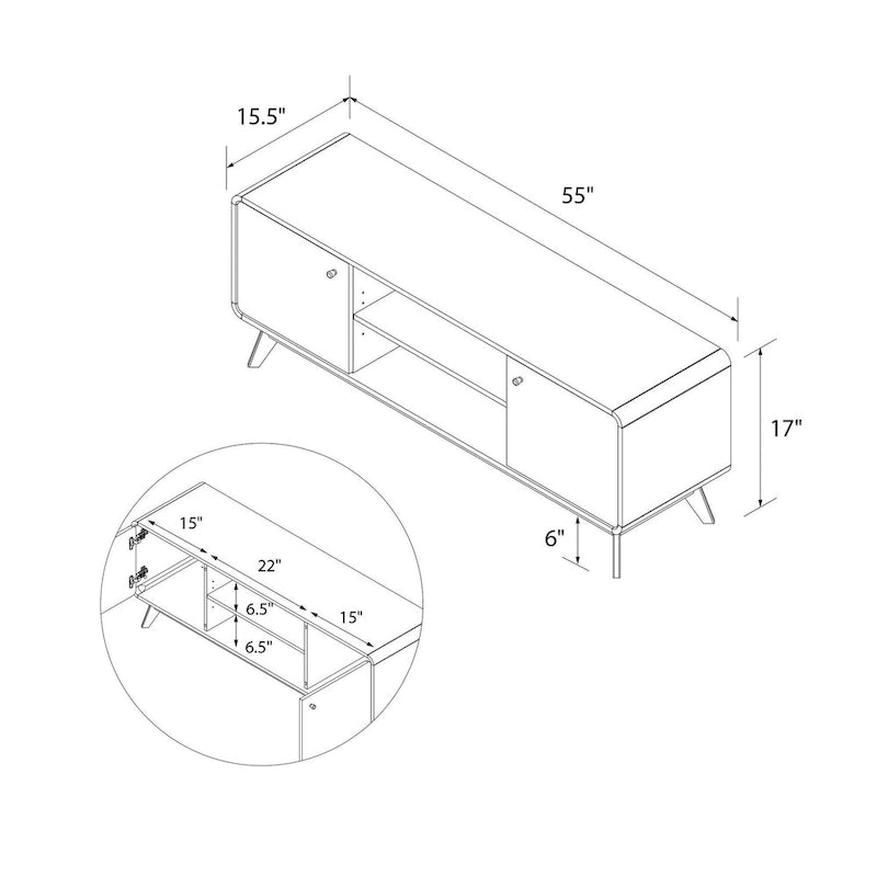 Meuble TV console avec rangement