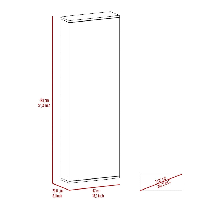 Armoire à deux portes, deux tiroirs, une tringle à vêtements
