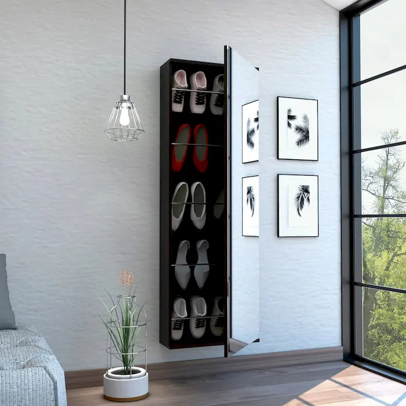 Armoire à deux portes, deux tiroirs, une tringle à vêtements
