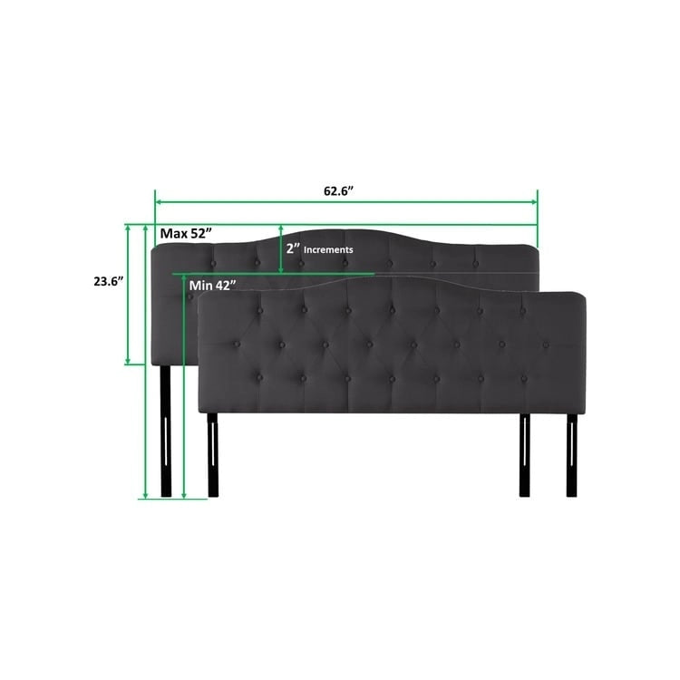 Tête de lit rembourrée, tête de lit réglable en hauteur, tête de lit rembourrée en tissu de haute qualité