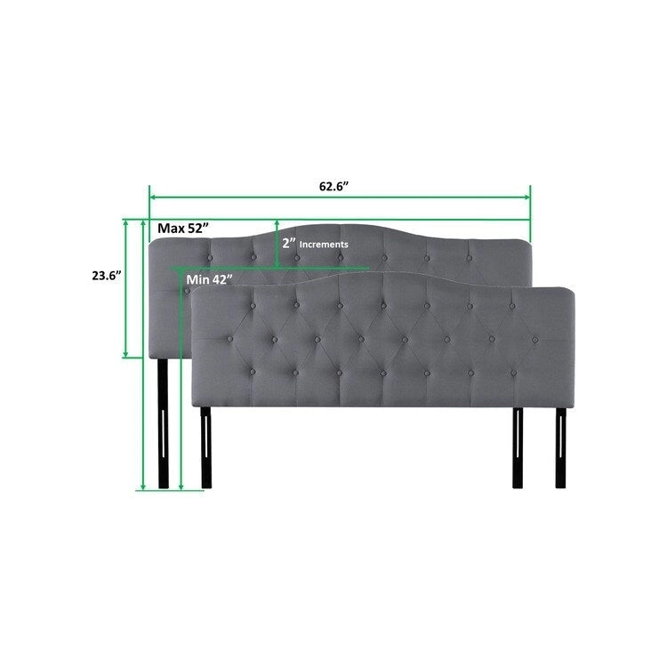 Tête de lit rembourrée, tête de lit réglable en hauteur, tête de lit rembourrée en tissu de haute qualité