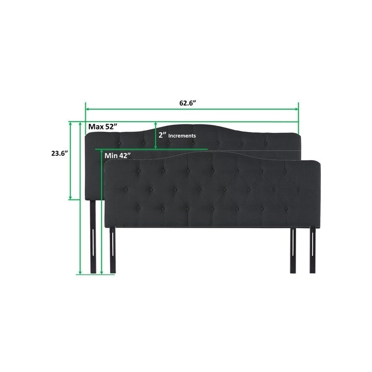 Tête de lit rembourrée, tête de lit réglable en hauteur, tête de lit rembourrée en tissu de haute qualité
