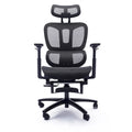 Fauteuil de bureau ergonomique en maille à dossier haut avec appui-tête et accoudoirs réglables