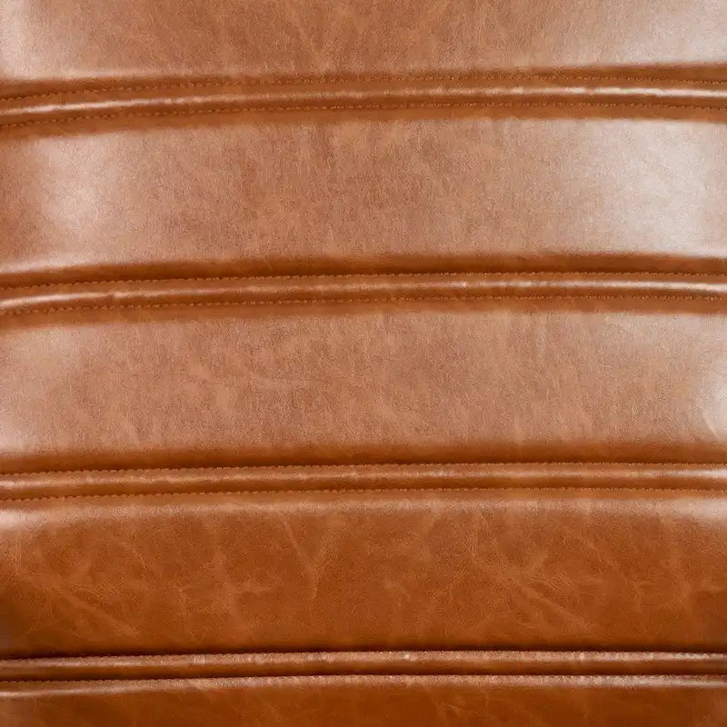 Fauteuil de bureau de direction pivotant en cuir synthétique à dossier haut avec piétement chromé