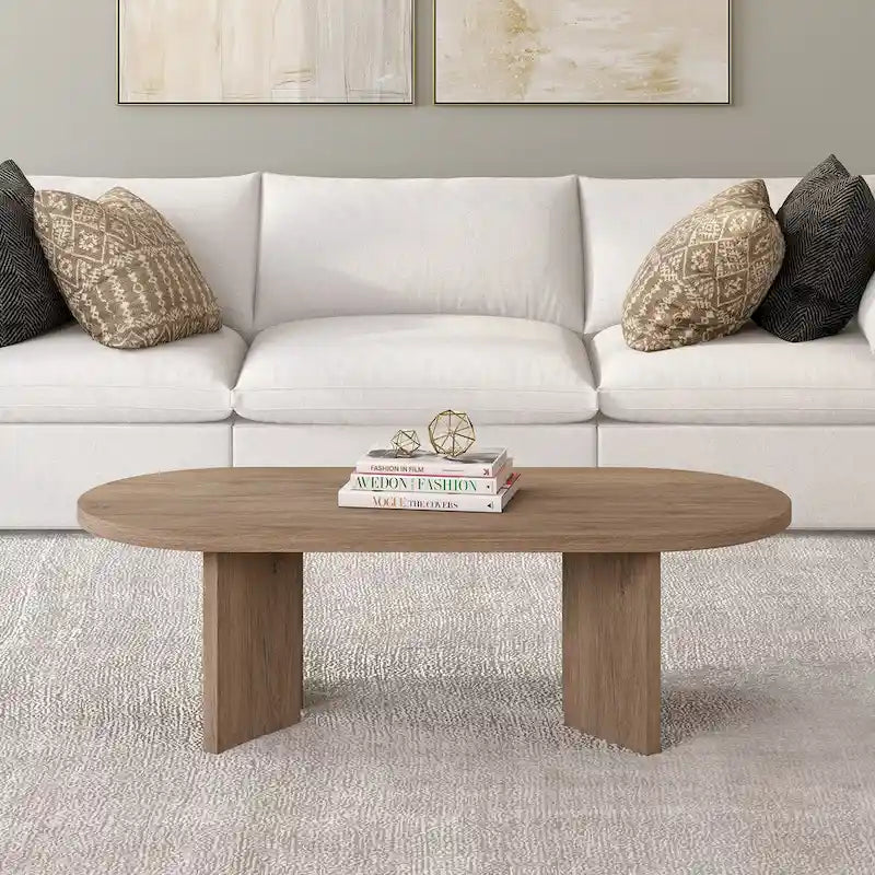 Table basse ovale de 122 cm de large - 121 cm de large